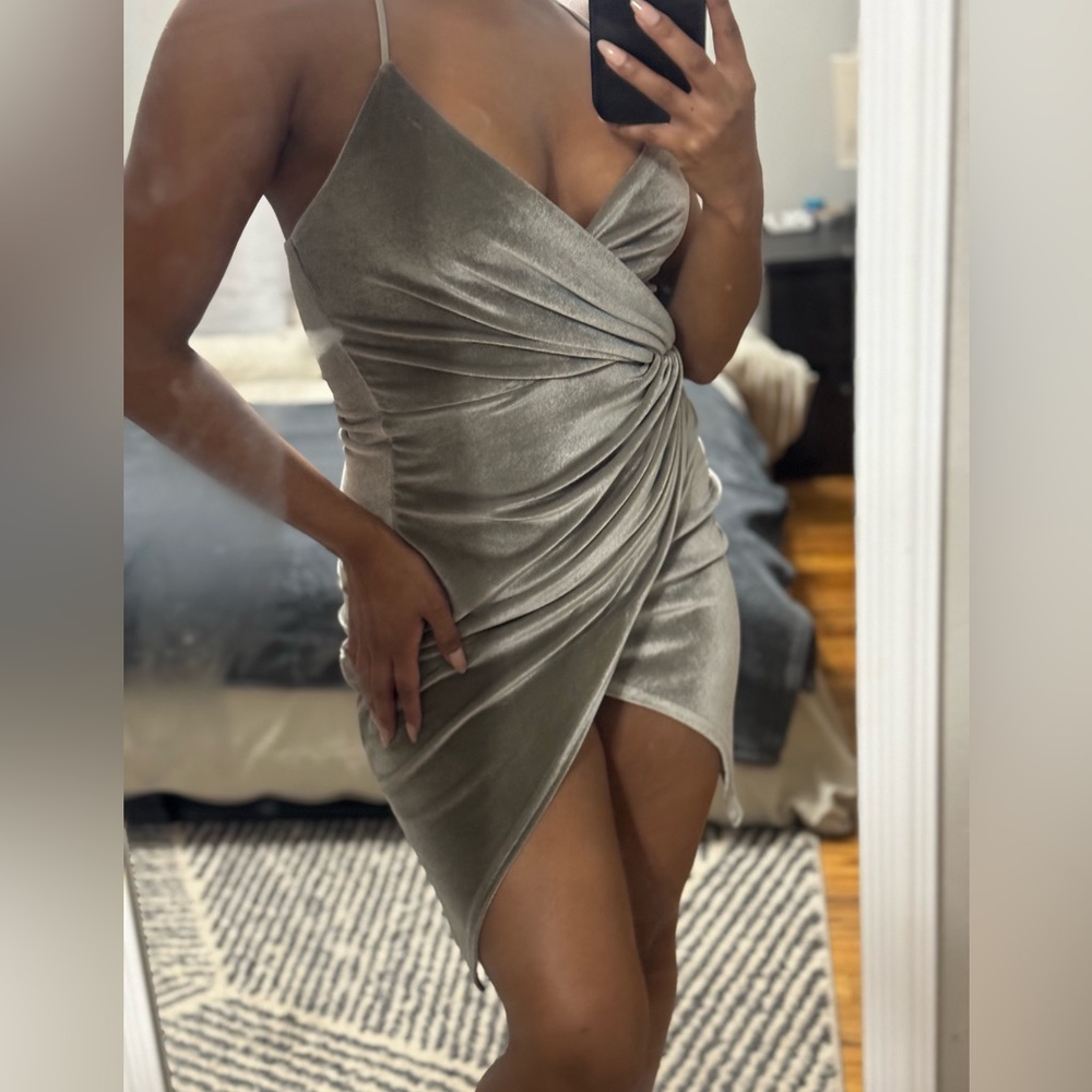 Boohoo Velvet Mini Dress